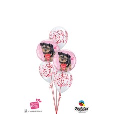Bukiet 711 Valentine's Hearts & Puppies Qualatex #55232-2 40295-3